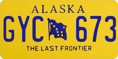 AK license plate GYC673
