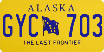 AK license plate GYC703