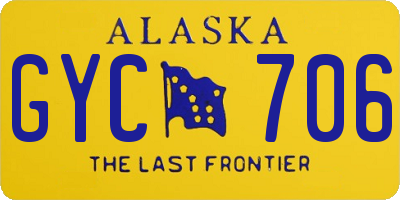 AK license plate GYC706