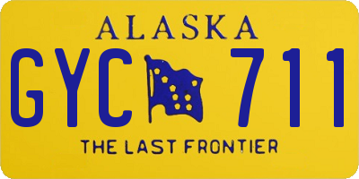 AK license plate GYC711