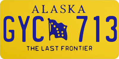 AK license plate GYC713