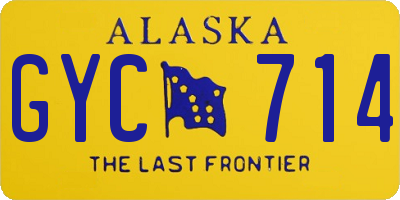 AK license plate GYC714