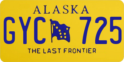AK license plate GYC725