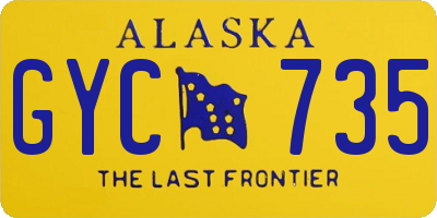 AK license plate GYC735