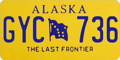 AK license plate GYC736