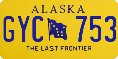 AK license plate GYC753