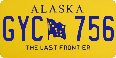 AK license plate GYC756