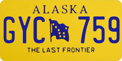 AK license plate GYC759