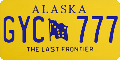 AK license plate GYC777