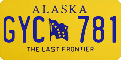 AK license plate GYC781