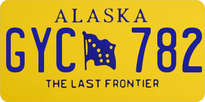 AK license plate GYC782
