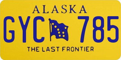 AK license plate GYC785