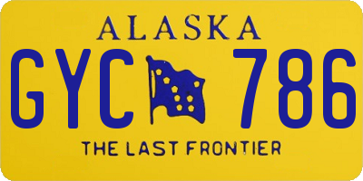 AK license plate GYC786