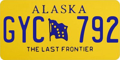 AK license plate GYC792