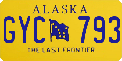 AK license plate GYC793