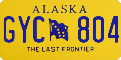 AK license plate GYC804