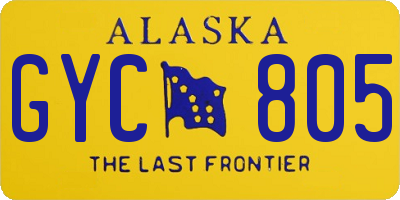 AK license plate GYC805