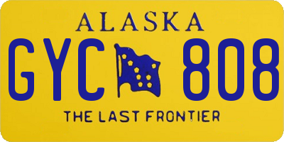 AK license plate GYC808