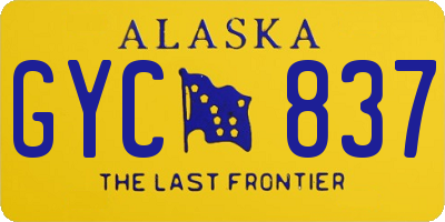 AK license plate GYC837