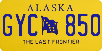 AK license plate GYC850