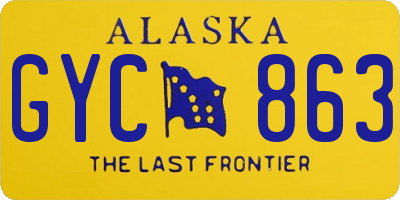AK license plate GYC863