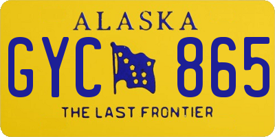 AK license plate GYC865