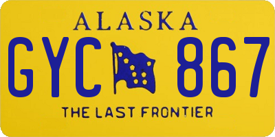 AK license plate GYC867