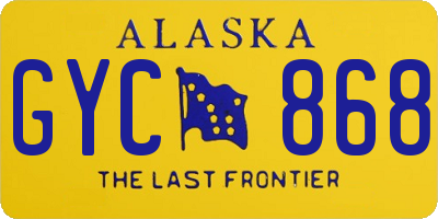 AK license plate GYC868