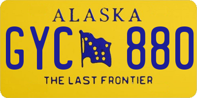 AK license plate GYC880