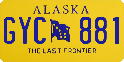 AK license plate GYC881