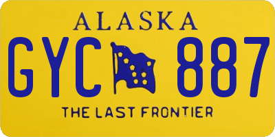 AK license plate GYC887