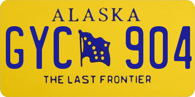 AK license plate GYC904