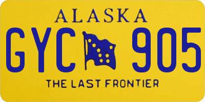 AK license plate GYC905