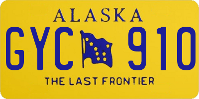AK license plate GYC910