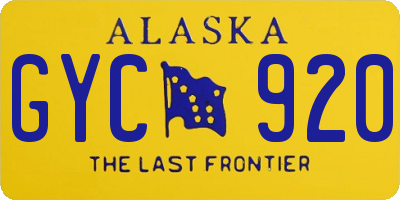AK license plate GYC920