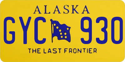 AK license plate GYC930