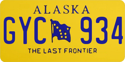 AK license plate GYC934