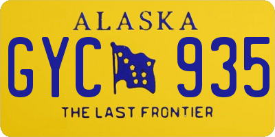 AK license plate GYC935
