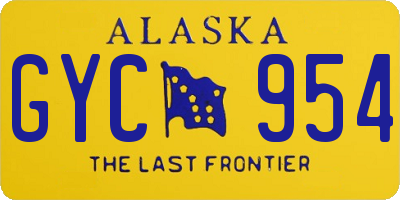 AK license plate GYC954