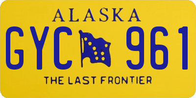 AK license plate GYC961