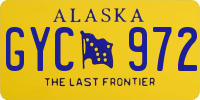 AK license plate GYC972