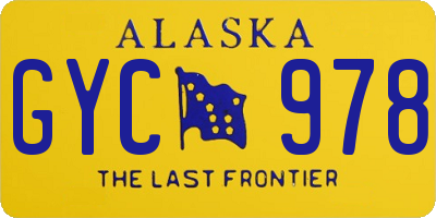 AK license plate GYC978