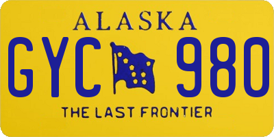 AK license plate GYC980