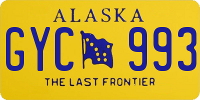 AK license plate GYC993