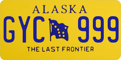AK license plate GYC999
