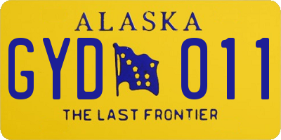 AK license plate GYD011