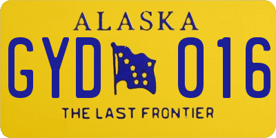 AK license plate GYD016