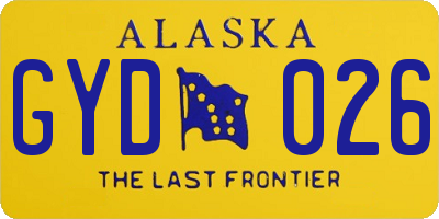 AK license plate GYD026