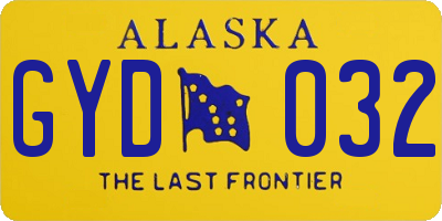 AK license plate GYD032