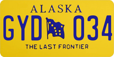 AK license plate GYD034